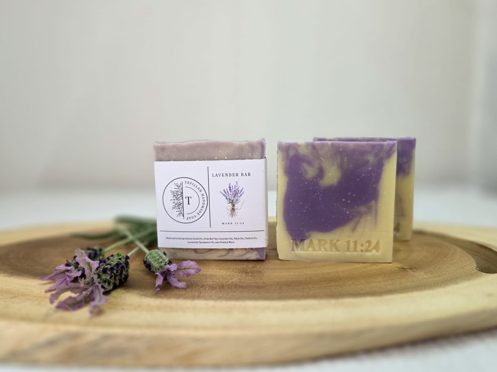 Homemade Lavender Soap Bar