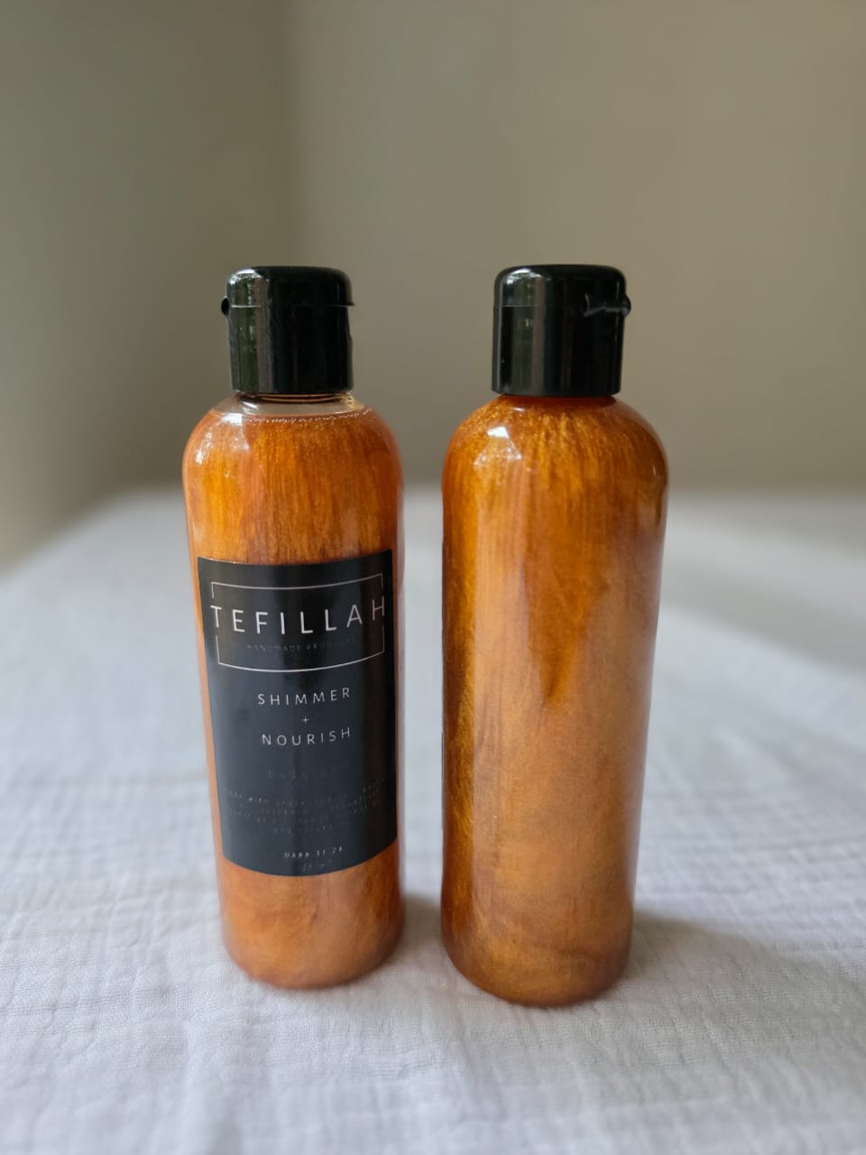 Homemade Shimmer Body Oil 125ml – luminous glow body oil by Tefillah Handmade Products