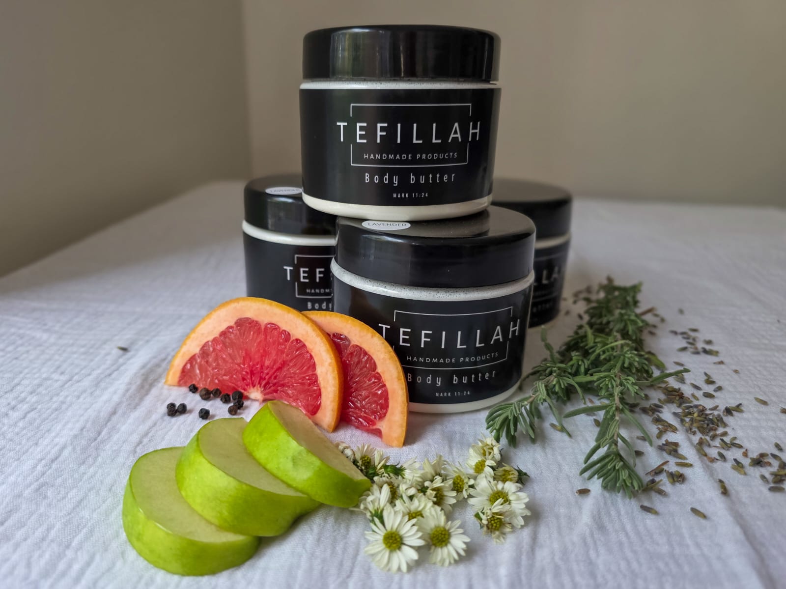 Handmade Emulsified Body Butter by Tefillah Handmade Products — rich, creamy water-based body butter with shea, mango and cocoa butter for deep hydration without greasiness