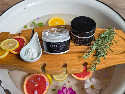 Handmade Foot Butter by Tefillah Handmade Products — thick, velvety foot butter with peppermint essential oil and shea butter for soft, nourished feet