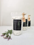 Handmade Lavender Bath Salt by Tefillah Handmade Products — calming Epsom and sea salt blend with lavender essential oil and dried lavender buds for sleep, stress relief, and skin nourishment