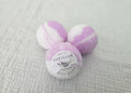 Handmade lavender bath bomb by Tefillah Handmade Products, infused with coconut oil and lavender essential oil for a calming, spa-like bath experience